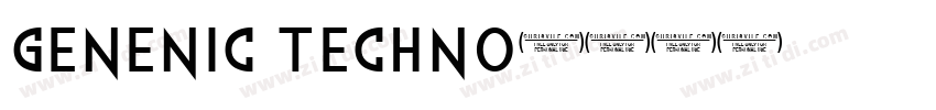 genenic techno字体转换